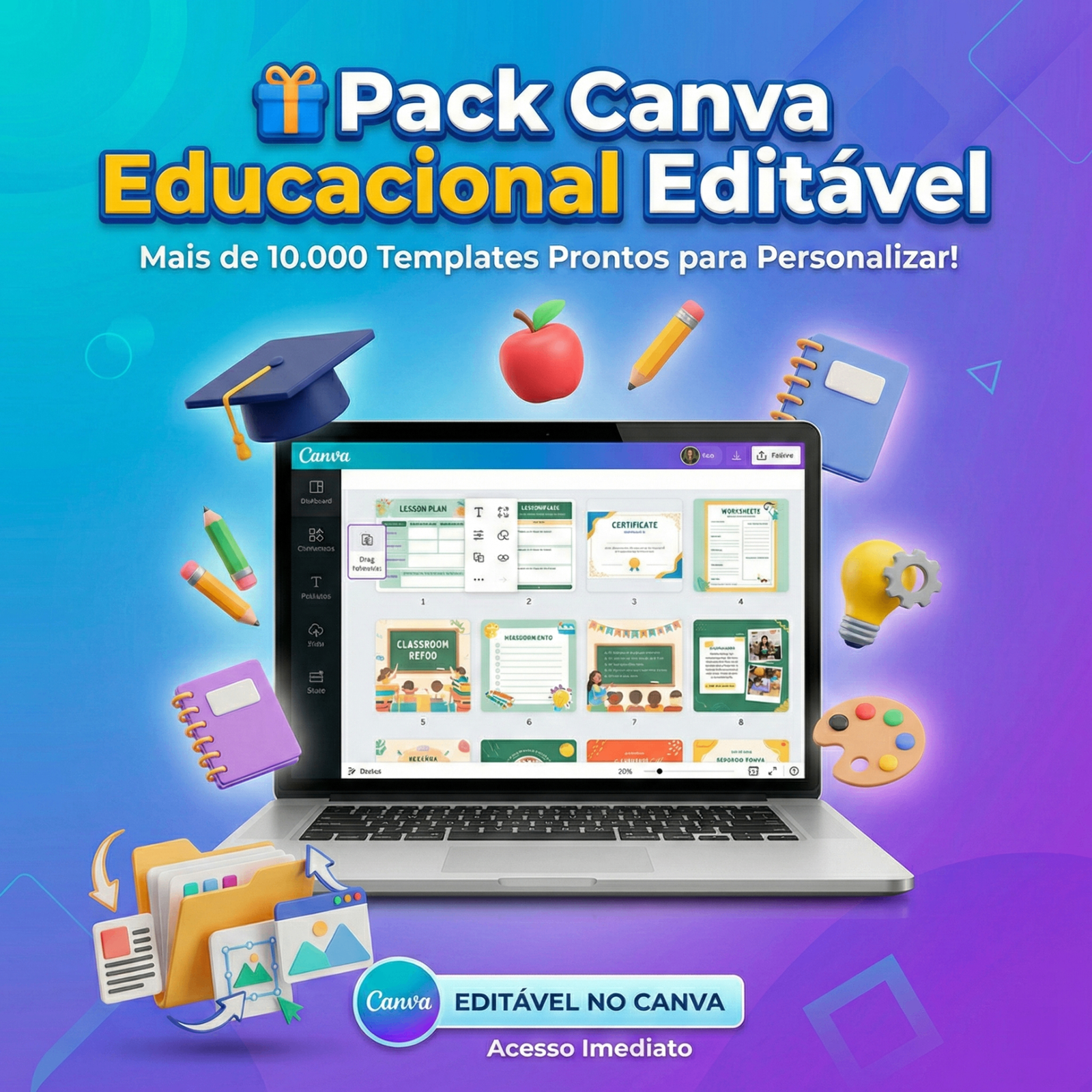 Pack Canva Educacional Editável